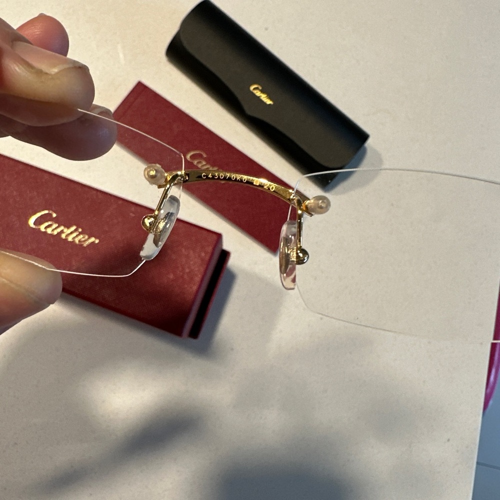 Lentes cartier originales de caballero con su estuche y caja